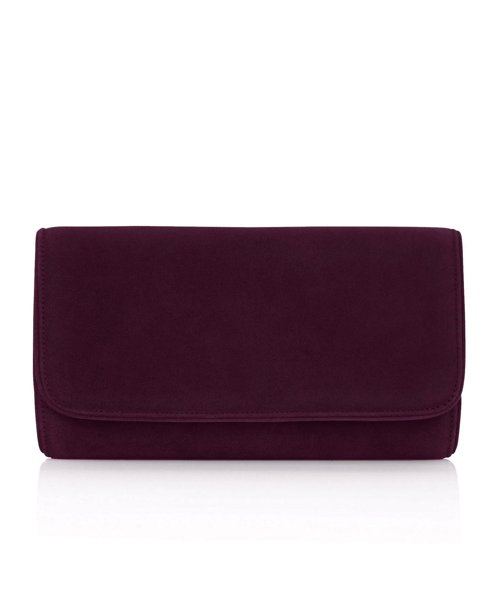 Natasha Clutch Bag Claret Suede Shop now Emmy London