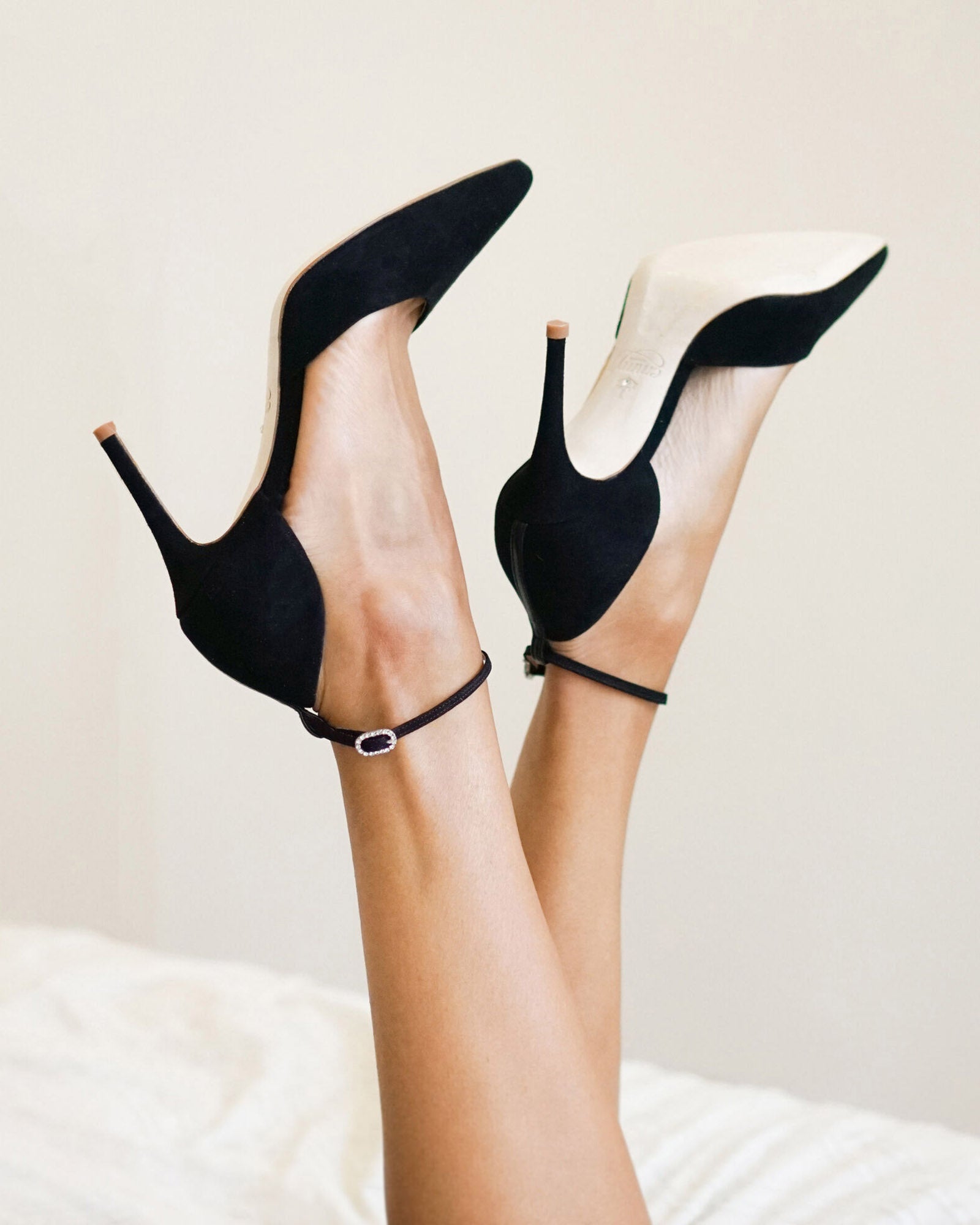 Black Pointed-Toe Pumps - Suede High Heels - Bow High Heels - Lulus