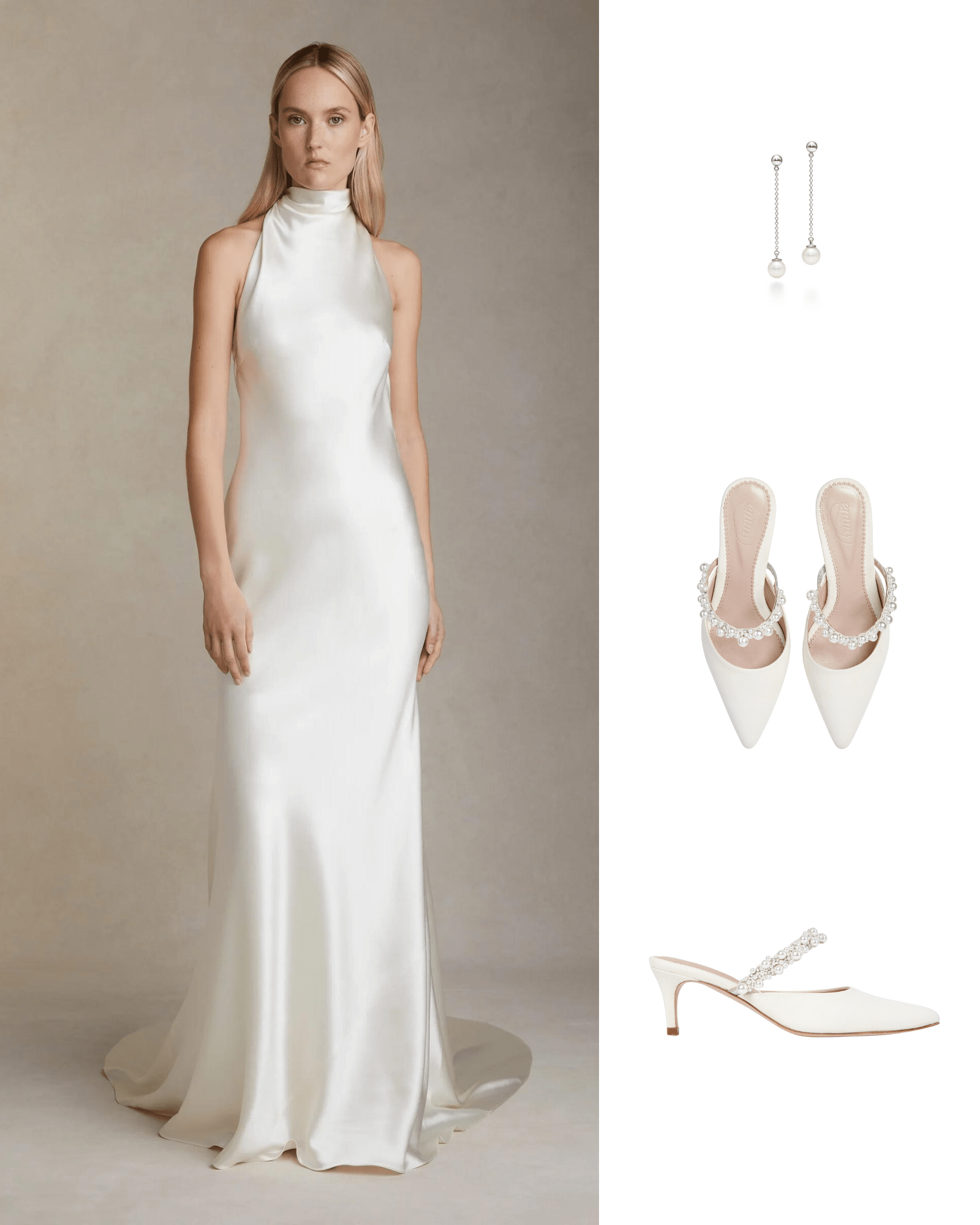 Honor Pearl Low Heel Bridal Shoe Emmy London  image