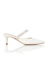 Beaded Mule Ivory Suede