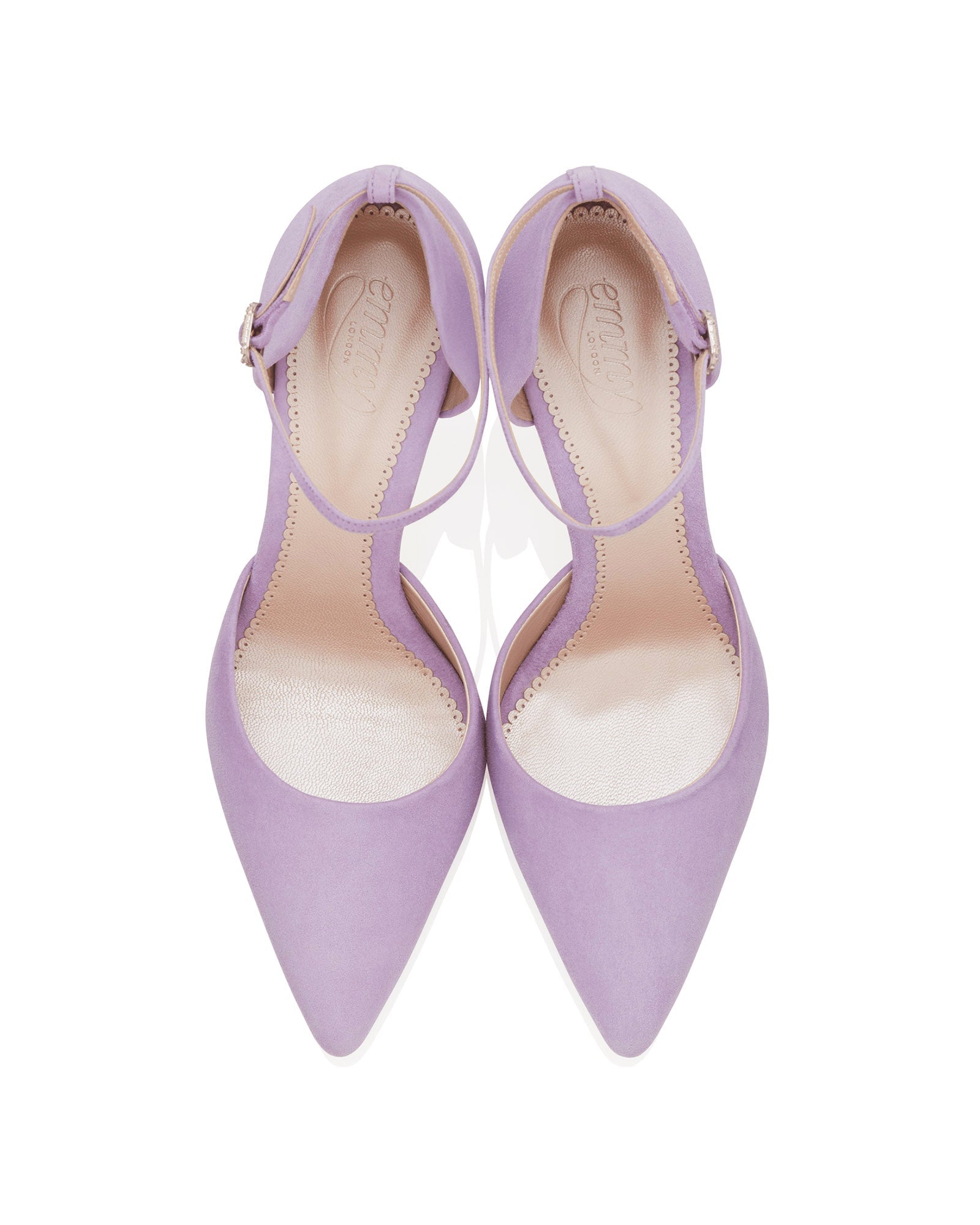Lilac Comfy Strappy Block Heels | Tiesta Shoes – Tiesta Store
