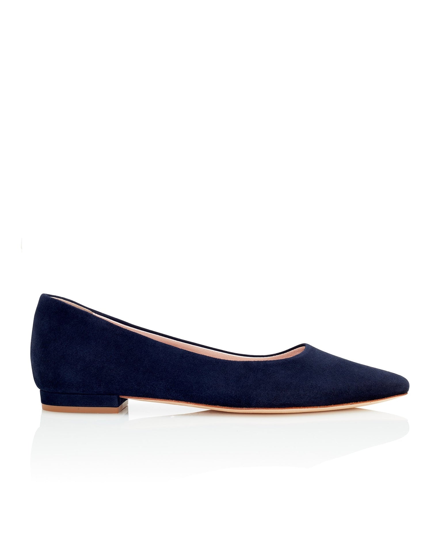 Navy flat hot sale shoes