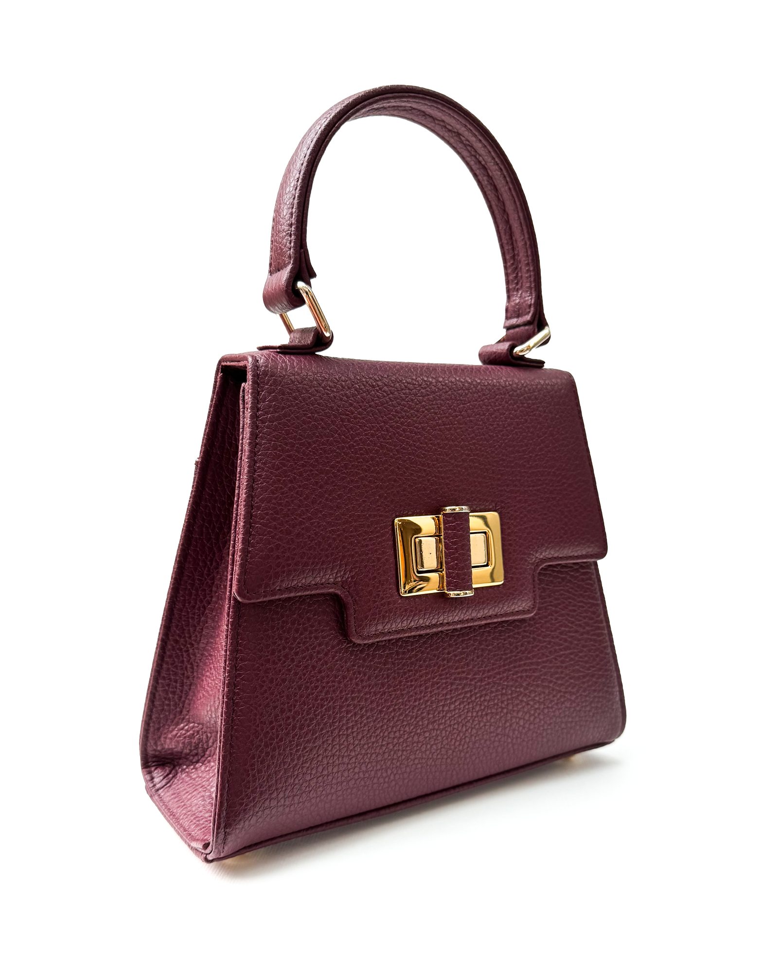 Mabel Bordeaux Textured Leather Bag image