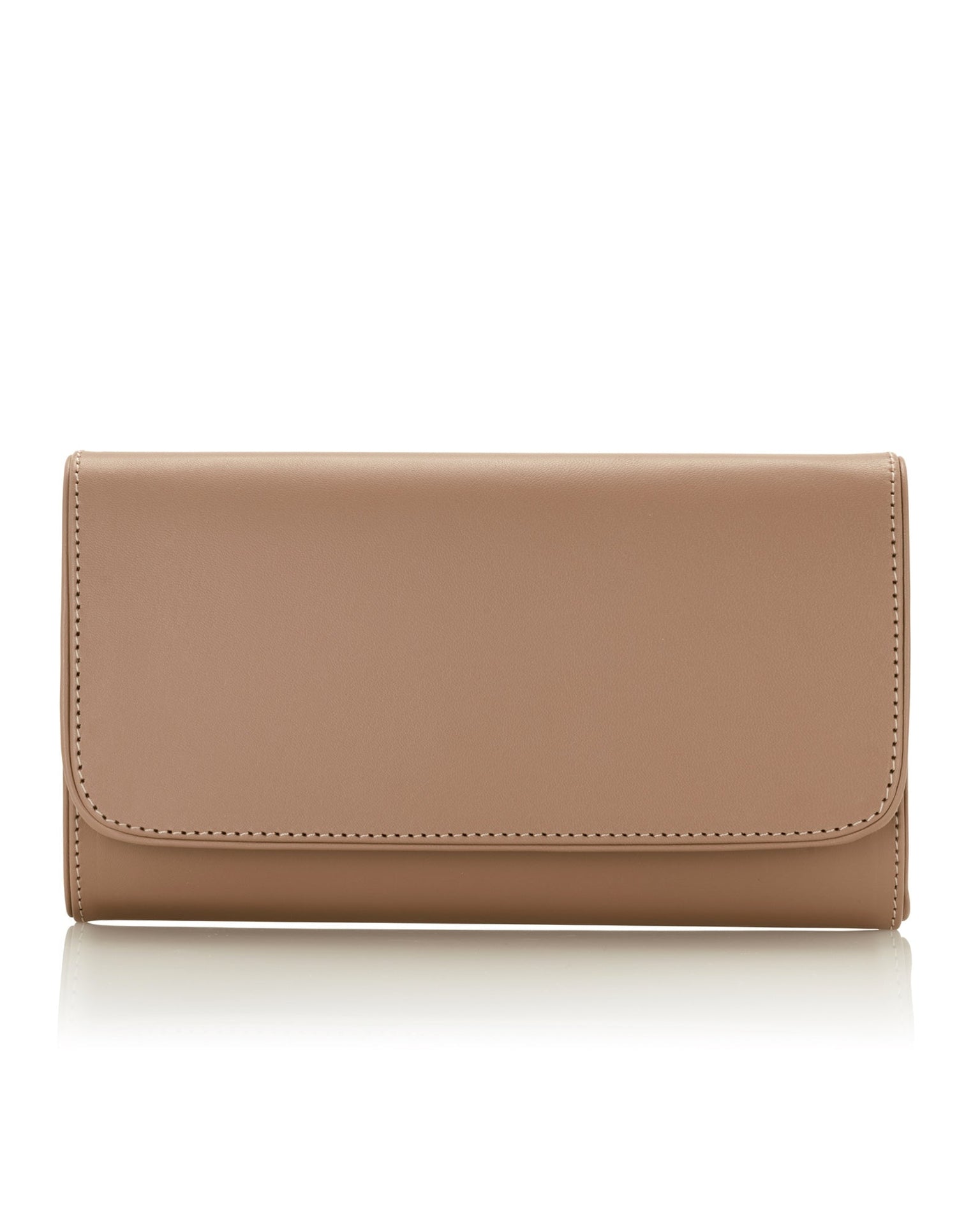 Beige patent clutch on sale bag